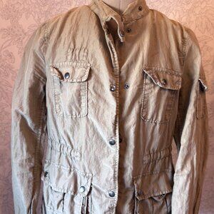 GAP Khaki Utility Field Jacket Military Safari Style Snap Front